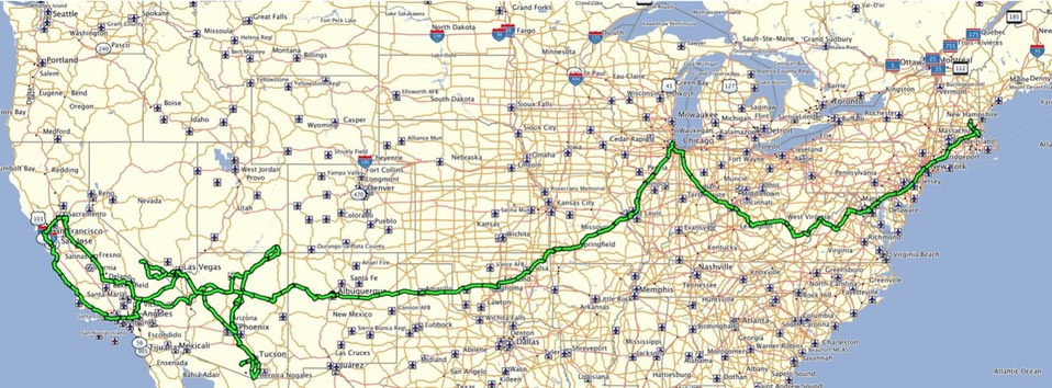 USA2012 route